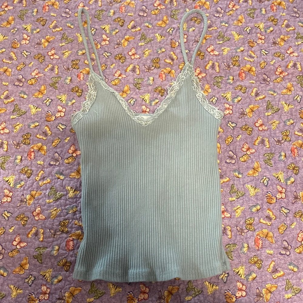 Blue Tilly’s Lace Camisole Tank